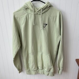 Gymshark Men’s Sage Green Pullover Hoodie with Logo